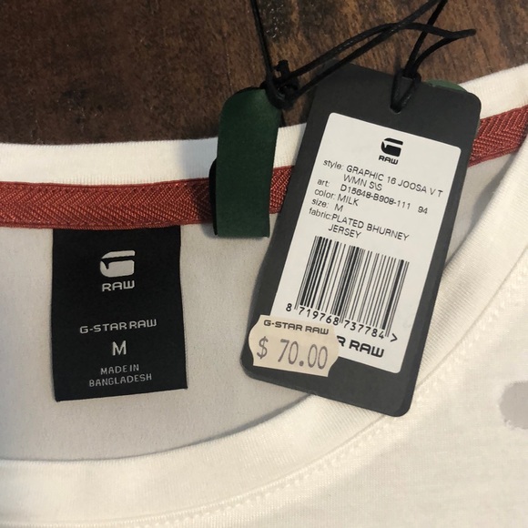 BNWT G-STAR RAW BURN OUT TOP M - Picture 7 of 10